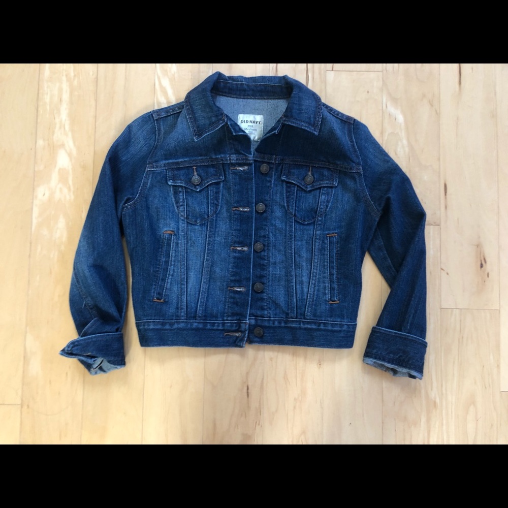 Cropped jean denim jacket